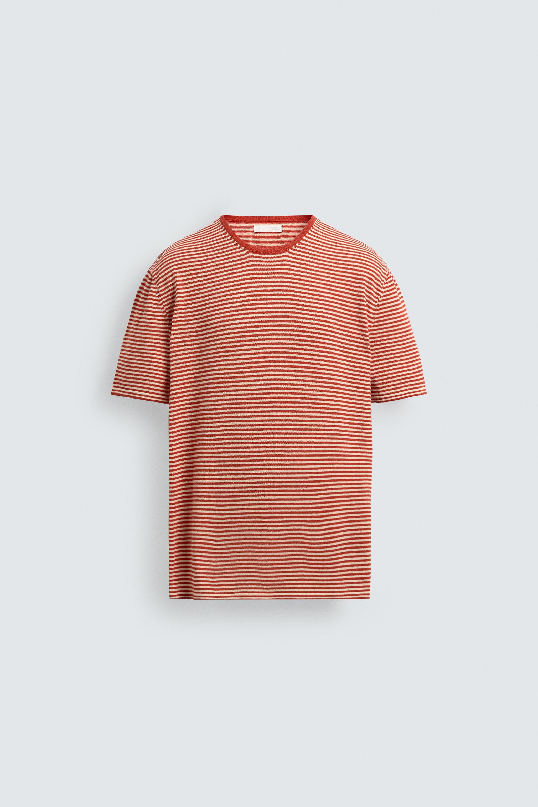 STRIPED REGULAR FIT KNIT T-SHIRT